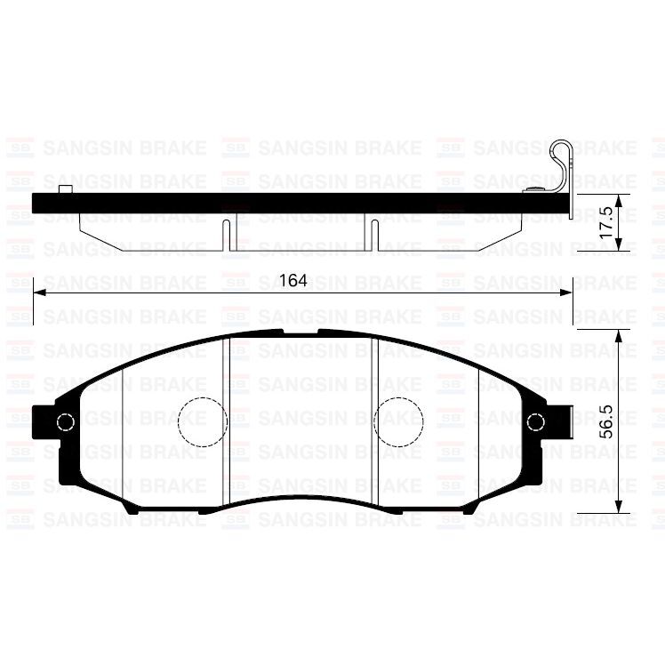 SANGSIN ÖN FREN BALATA NISSAN SKYSTAR 2.5L YD25DDTI D22 4X2 4X4 03-> / PATHFINDER 3.2L QD32ETI R50 4X4 97-04 (41060VK190)