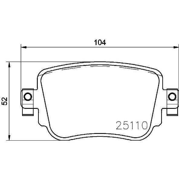 BREMBO ARKA BALATA VW CADDY IV 2.0TDI 15 > CUUF-DFSF 104.1X17.2X51.6 (5Q0698451B)