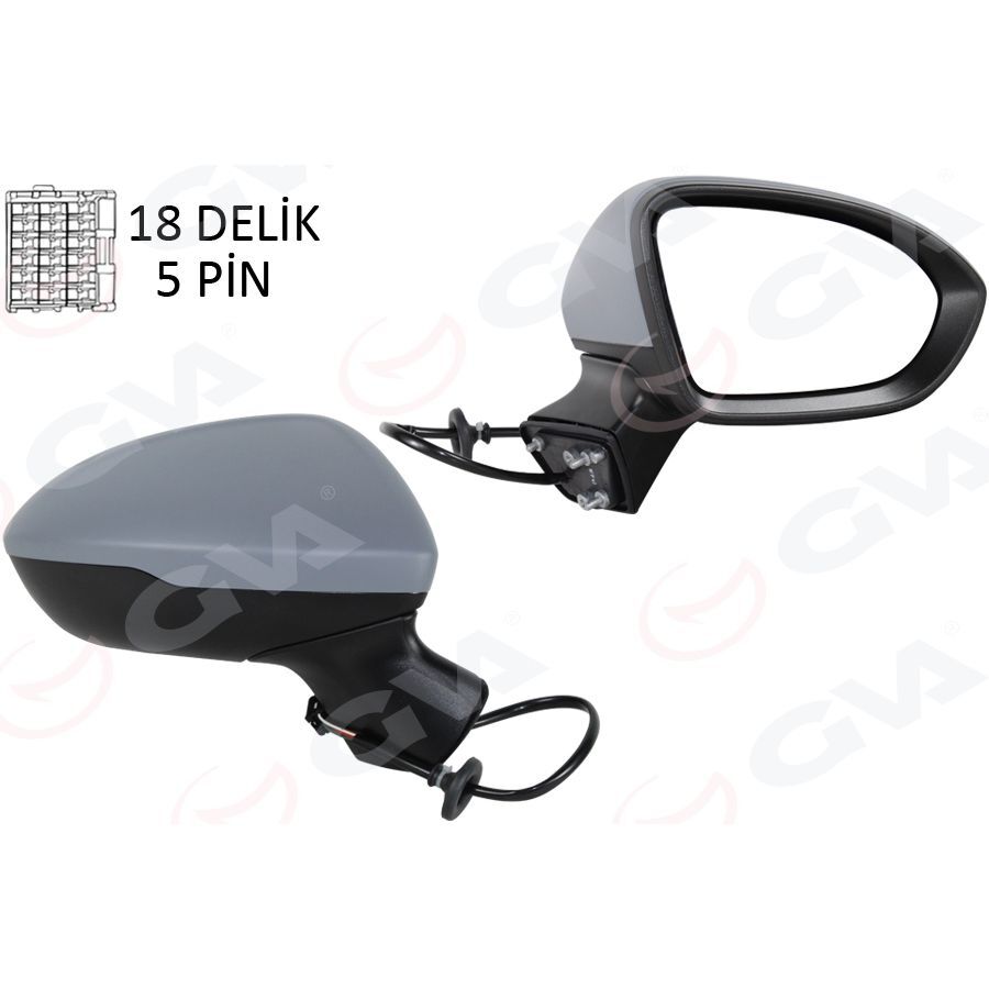 GVA DIŞ DİKİZ AYNASI SAĞ CRUZE 17- -ASTRA K 15-22 ASTARLI KONVEKS (13396527)