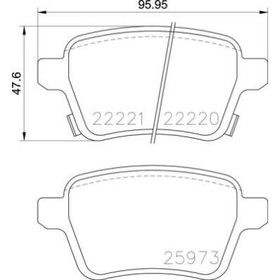 BREMBO ARKA FREN BALATASI OPEL CORSA E 14>19 ADAM 14>19 15 JANT RPO J67 FIAT EGEA 16> 500L 13> 264MM (1605285)