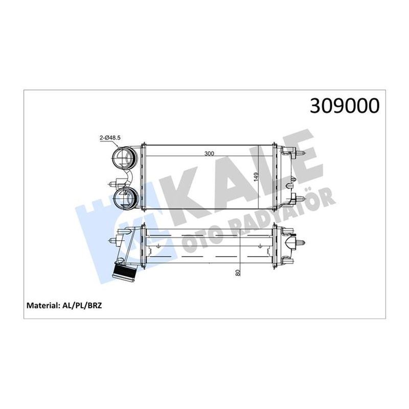 KALE RADYATOR TURBO INTERCOLL RADYATORU TRANSIT COURIER FIESTA VI 08 B MAX ECOSPORT 13 1.5TDCI 1.6TDCI (AV219L440ABACFT766K775BA188281)