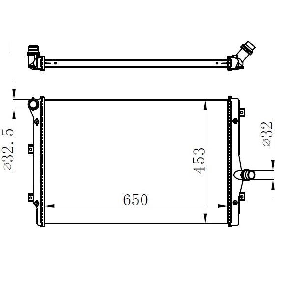 ORIS RADYATÖR MECHANİCAL JETTA 1.6 TDI 2010 -A3 03 MEK 650X448X26 650X448X34 (1K0121251N)
