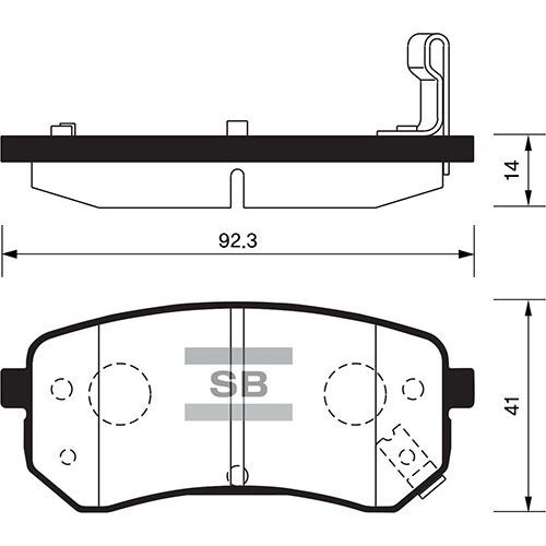 SANGSIN ARKA FREN BALATA HYUNDAI I10 1.0L 1.1L 04- / KIA PICANTO 1.0L 1.1L 04- (583020XA00)