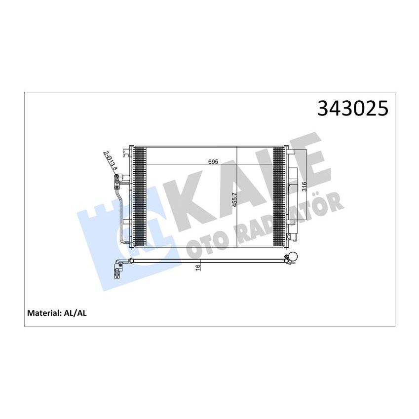 KALE RADYATOR KLIMA RADYATORU MERCEDES SPRINTER B906 B907 B910 . VW CRAFTER 30-35-50 (2E0820413)