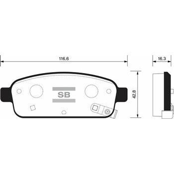 SANGSIN ARKA FREN BALATASI ASTRA J 09 MOKKA 12 ZAFIRA C 12 CRUZE 09 TRAX 11 AVEO HB 13 (13473427)