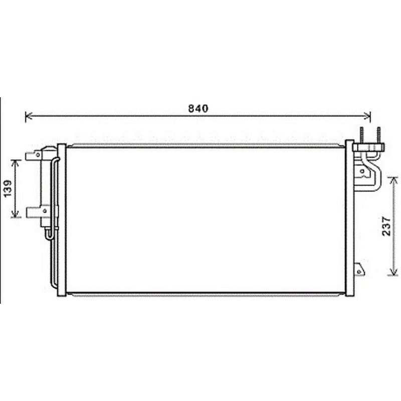 ORIS KLIMA RADYATORU KONDENSERİ FOCUS III 11 C-MAX II 15 KUGA 13 TOURNEO CONNECT 18 1.5 ECOBOOST 88K W 120PS KURUTUCU İLE BRAZING AL-AL 706X367X16 (1856995)