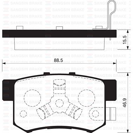 SANGSIN ARKA FREN BALATA HONDA CR-V 2.0L K20A4 RD8 KASA 02-06 (43022S9AE00)
