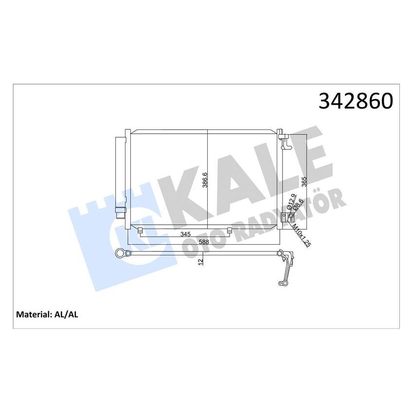 KALE RADYATOR KLIMA RADYATORU KONDENSERİ FIESTA VI 1.25 1.4 16V 1.4TDCI 08 14 (8V5119710BB)