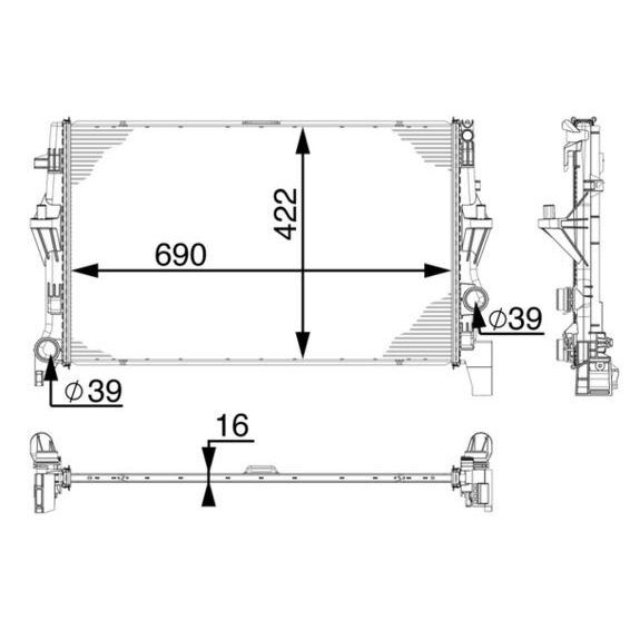 MAHLE MOTOR SU RADYATORU MERCEDES VITO W447 14 (A4475010201)