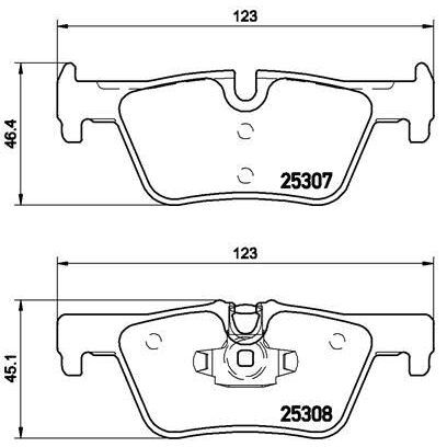 BREMBO FREN BALATASI ARKA BMW F20 F21 F22 F23 F30 F31 F34 F32 F33 F36 (34218855013)