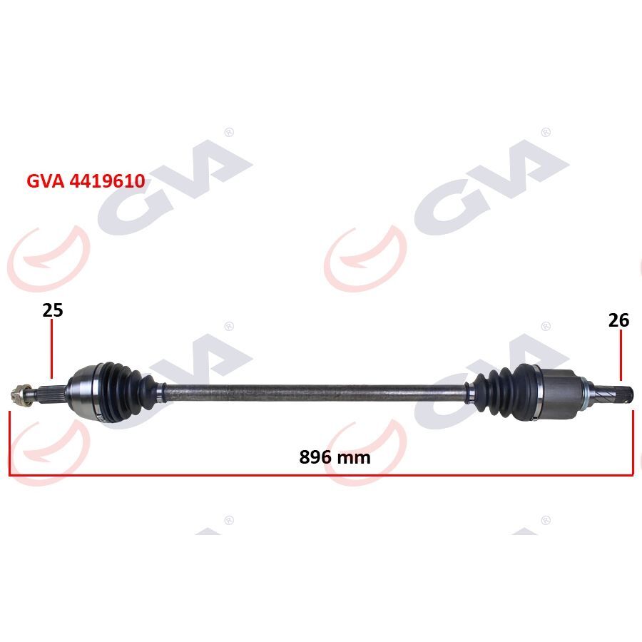 GVA KOMPLE AKS SAĞ DACIA DOKKER 12>21 LODGY 12>21 1.5DCI 1.6 896MM (391002807R)