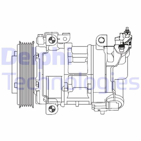 DELPHI KLİMA KOMPRESÖRÜ P308-P5008-P3008-RCZ-PARTNER-BERLINGO-C4-DS4-DS5 09>16 1.4 16V EP3C 1.6 THP-VTI EP6C-EP6CDT (6453.WF)