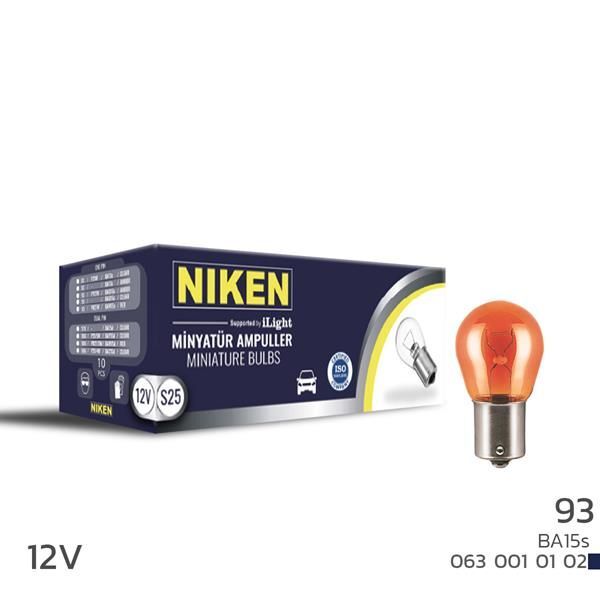 NIKEN NIKEN 93 AMPUL DÜZ BA15S PY21W AMBE 12V 10LU