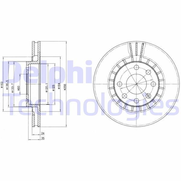 DELPHI ÖN FREN AYNASI ASTRA F-VECTRA A-B-CALIBRA A-KADETT E-ASCONA C-LANOS 97 >CIELO 256X24X4DLXHAVALI 90487402-93182282-93182304 (569001)