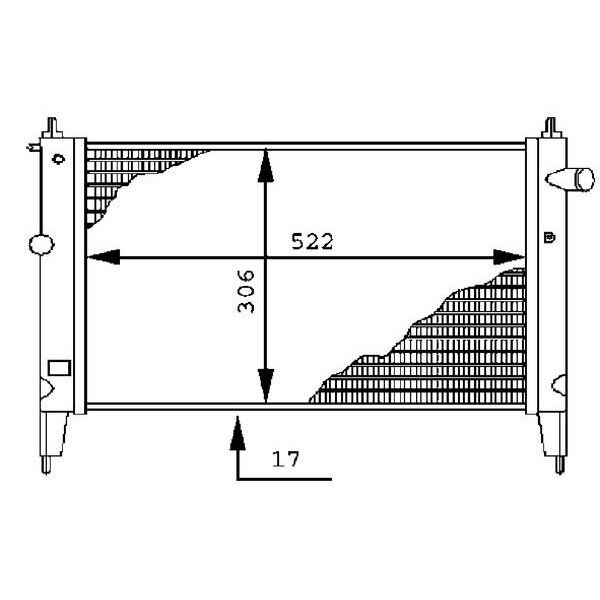 MAHLE RADYATÖR ASTRA F 1.4I-1.6I KLİMASIZ MEK 522X306X17 (1300112)