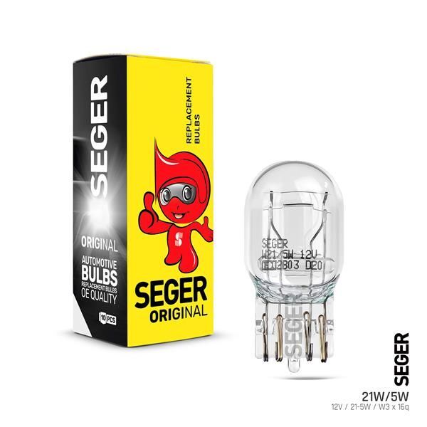 SEGER AMPUL W21/5W 12V 21/5W W3X16Q T20 B. DİPSİZ STANDART YENİLEME