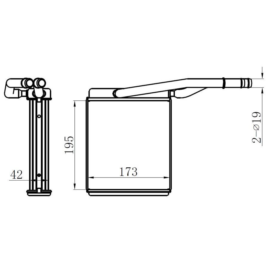 ORIS KALORİFER RADYATÖRÜ BRAZİNG FOCUS-TOURNEO CONNECT 1.6 16V-1.8 16V-1.8 TDI 2195X187X40 (1062254)