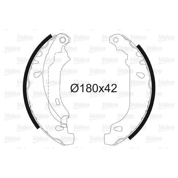 VALEO ARKA PABUÇ BALATA CLIO II 98 05 SYMBOL II 08 LOGAN 04 11 SANDERO 08 11 180X40 (7701205758)