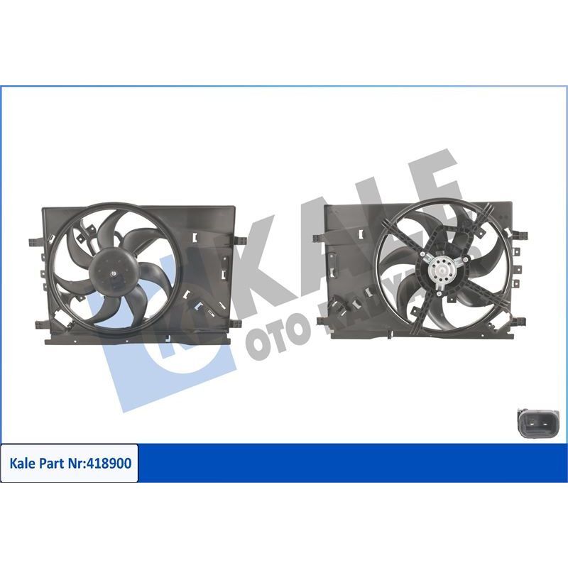 KALE RADYATOR FAN MOTORU DAVLUMBAZLI OPEL CORSA D 06 GRANDE PUNTO 06 1.0-1.2-1.4 XE-XEP 130W-390MM KLİMASIZ ARAÇLAR (13263551)