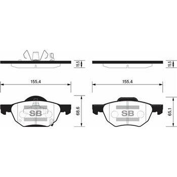SANGSIN ÖN FREN BALATA HONDA ACCORD 2.0L 2.4L K20 K24 2.2L CDTI CL KASA 03-> (45022SEAE01)