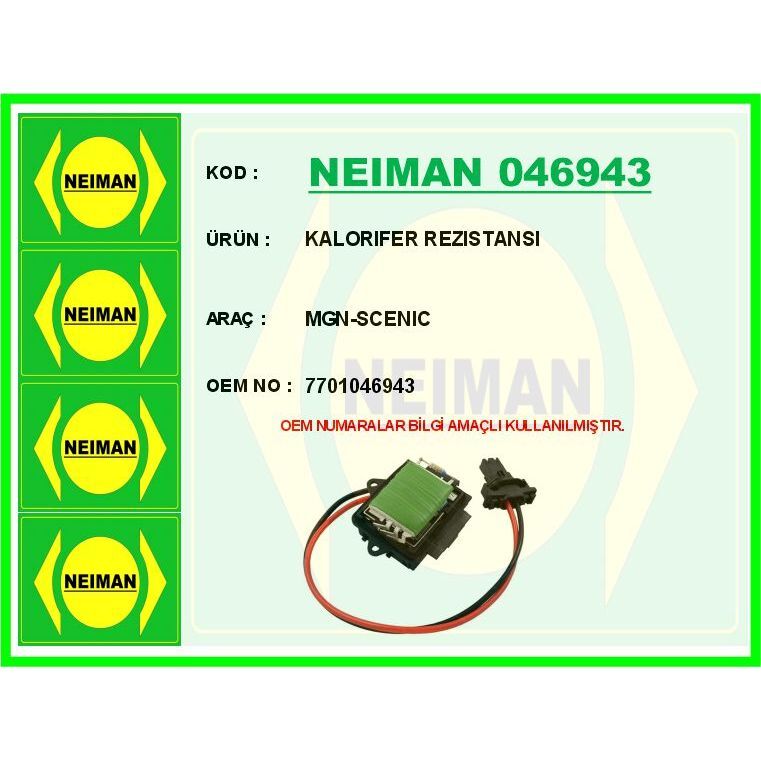 BESCHER KALORIFER REZISTANSI MGN-SCENIC (7701046943)