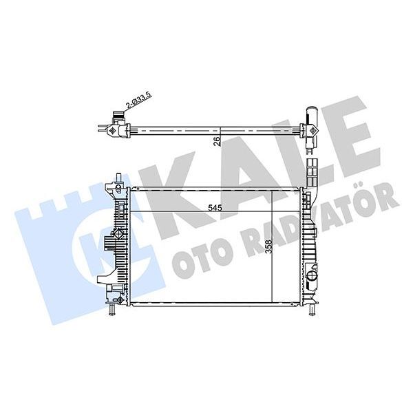 KALE RADYATOR MOTOR SU RADYATOR FOCUS III 13 TRANSIT CONNECT 14 1.0 ECOBOOST (CV618005VBCV618005VA)
