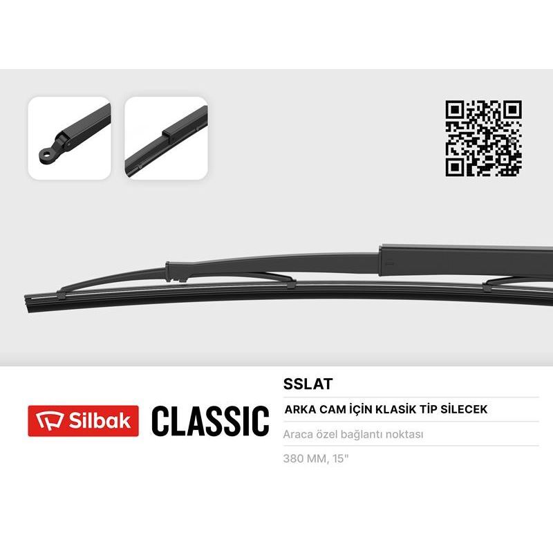 SILBAK SİLECEK SÜPÜRGESİ 385MM ARKA CAM SİLME SİSTEMİ KARTAL SLX