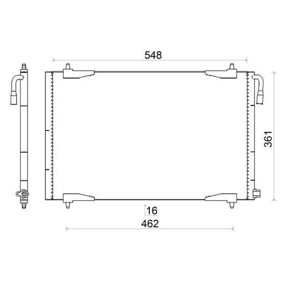 MAHLE KLİMA RADYATÖRÜ KONDANSER PEUGEOT P206 98 09 1.1-1.4-1.6-2.0-1.4HDI-1.6HDI (6455.W6)