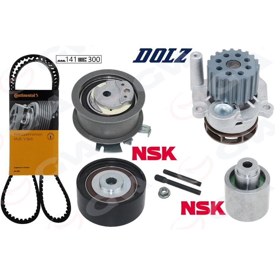 GVA DEVİRDAİMLİ EKSANTRİK GERGİ KİTİ PASSAT-JETTA-GOLF5-OCTAVIA-A3-A6 2.0TDI 07-11 BKP-BKD-BRE-BLB (03G198119A)