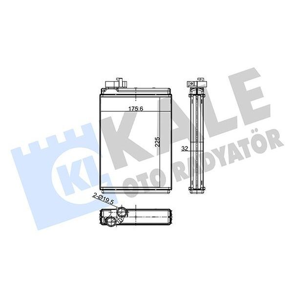 KALE RADYATOR KALORİFER AUDI A4-A5-Q5 KALORİFER AL/BRZ 225X175.6X32 (8K0898037A)