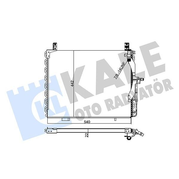 KALE RADYATOR KLIMA RADYATORU MERCEDES W124 S124 A124 C124 (A1248301970)