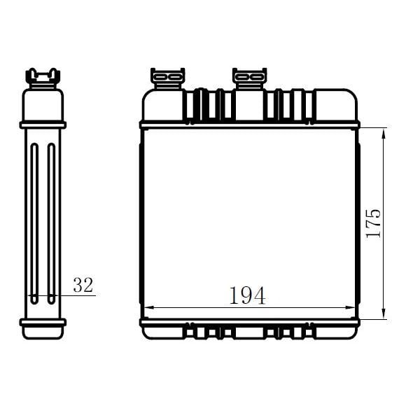 ORIS KALORİFER RADYATÖRÜ BRAZİNG ASTRA G-ZAFIRA KARE 175X200X32 (1618142)