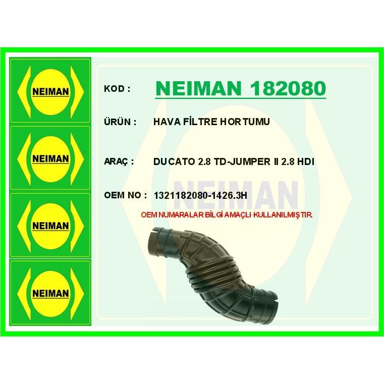 BESCHER HAVA FİLTRE HORTUMU DUCATO 2.8 TD-JUMPER II 2.8 HDI (1321182080)
