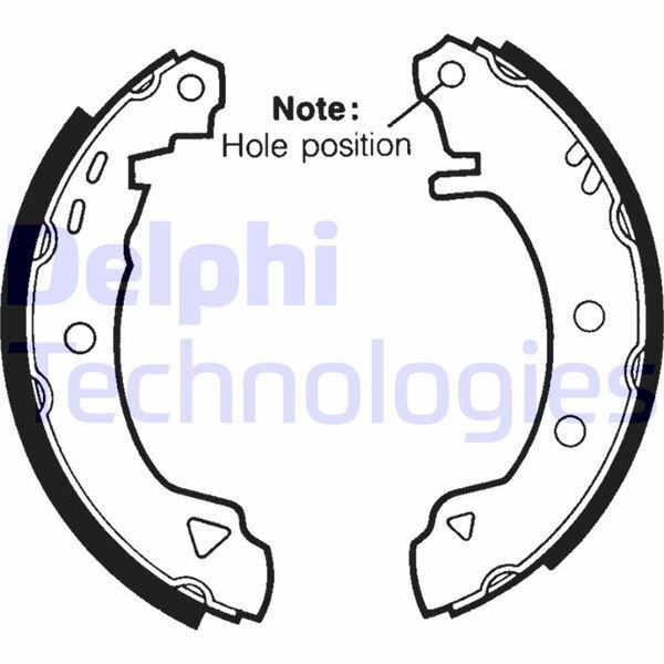 DELPHI FREN PABUCU ARKA CITROEN AX / RENAULT 19. EXPRESS. EXTRA. RAPİD 85 11/98 (7701202543)