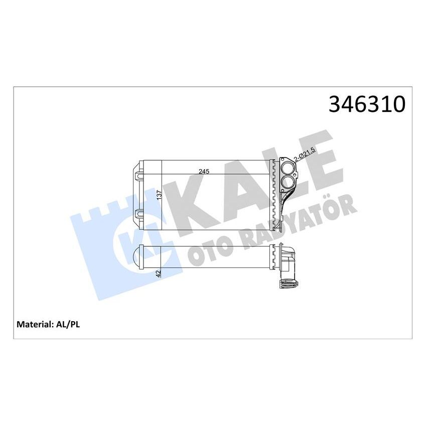 KALE RADYATOR KALORİFER RADYATÖRÜ 307 00 242X135X42 / AC AL/MKNK (6448.K0)