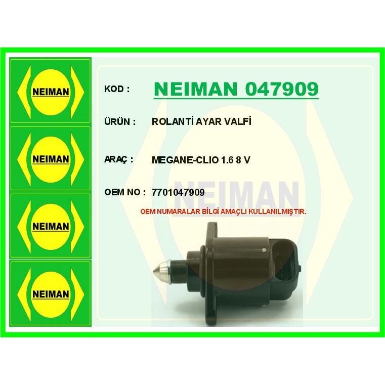 BESCHER ROLANTİ AYAR VALFİ MEGANE-CLIO 1.6 8 V (7701047909)