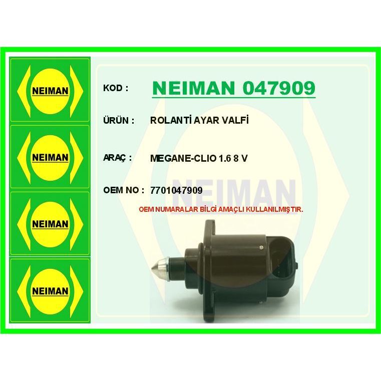 BESCHER ROLANTİ AYAR VALFİ MEGANE-CLIO 1.6 8 V (7701047909)