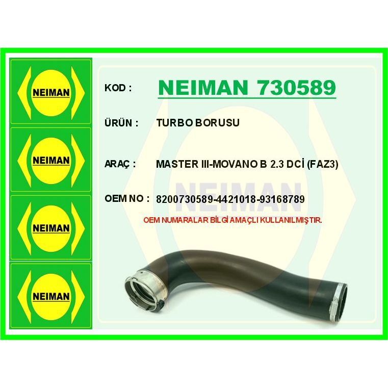 BESCHER TURBO BORUSU MASTER III-MOVANO B 2.3 DCİ FAZ3 (4421018)