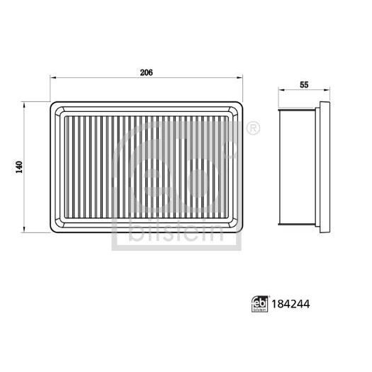 FEBI HAVA FILTRESI CAPTUR II 20> CLIO V 19> 1.0 SCE B4D 1.0 TCE H4D 1.3 TCE H5H (165003077R)