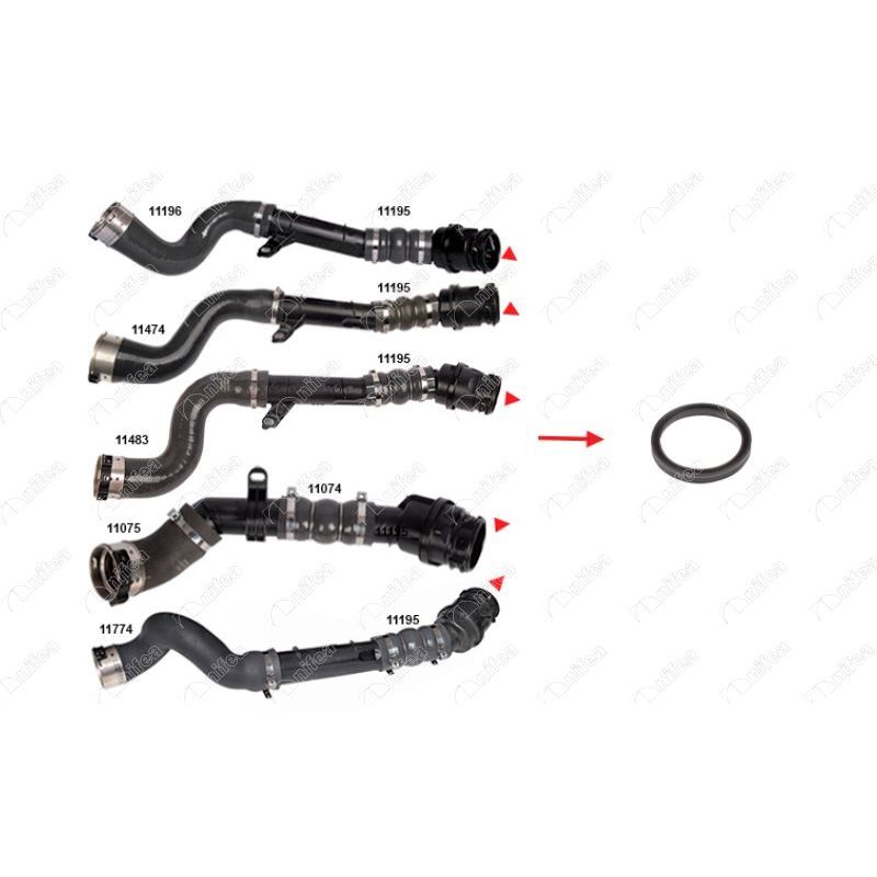 NIFEA TURBO BORUSU CONTASI PLASTİK BORU HARİÇ OK İLE GÖSTERİLEN CONTA DACIA DUSTER HS 1.5 DCI 4X4 K9K 658-856-858-898 13-18 (144604343R)