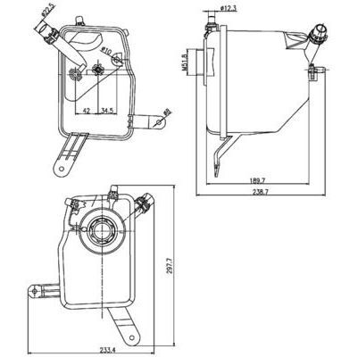 MAHLE RADYATOR YEDEK SU DEPOSU BMW E60 E61 E63 E64 (17137542986)