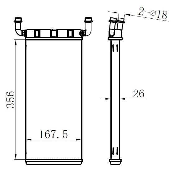 ORIS KALORIFER RADYATORU BRAZİNG MERCEDES SPRINTER B906 . VW CRAFTER 30-35-50 (2E0819017C)