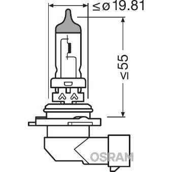 OSRAM AMPUL 12V HB4 9006 51W P22D