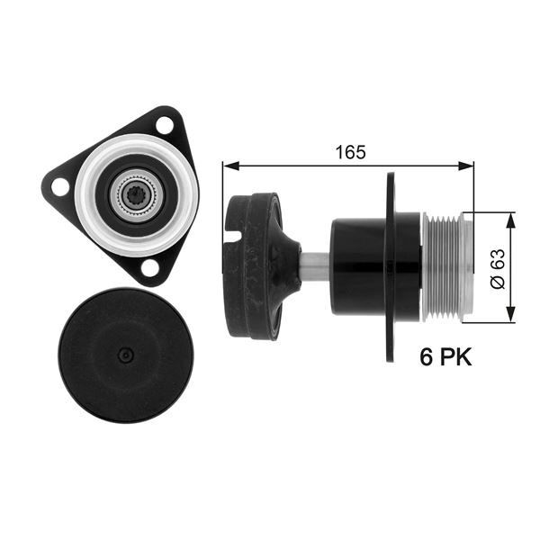 GATES ALTERNATÖR ŞAFTI KASNAK FORD CONNECT-FOCUS 98> 1.8 TDCİ 1.8 TDCI-1.8 TD (5M5Q10D310AA)