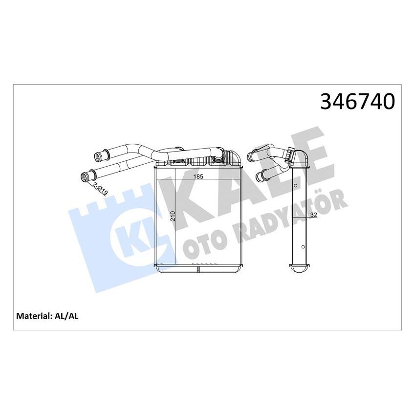 KALE RADYATOR KALORİFER RADYATÖRÜ VW TOUAREG 02 AUDİ Q7 10 (7L0819031)