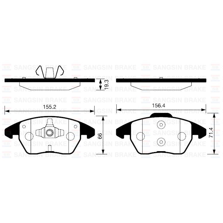SANGSIN ÖN BALATA P307 03 207 1.6 07 308 07 3008 09 C4 04 GDB1605 (4252.60)