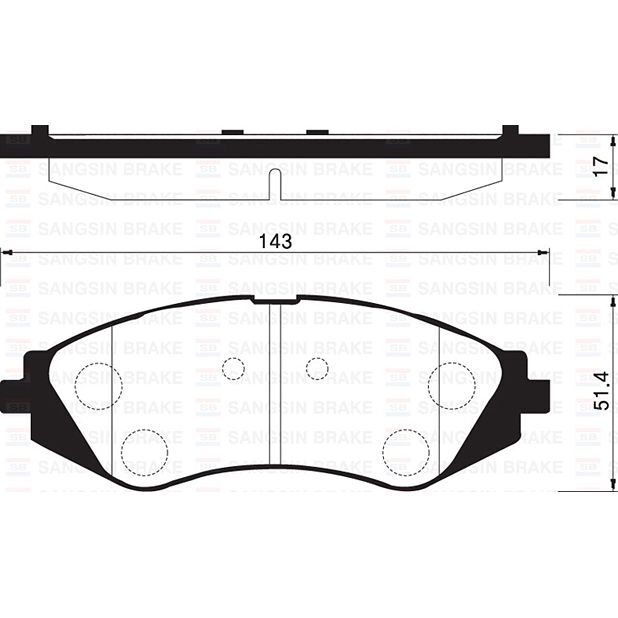 SANGSIN ÖN FREN BALATASI LACETTI 1.4-1.6-1.8 2.0D 04> NUBIRA 1.4-1.6-1.8 2.0D 04> (96245178)