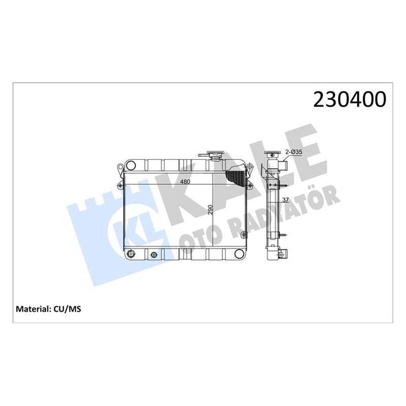 KALE RADYATOR RADYATÖR M131 EM-YM 470X292X34 3 SIRA SUPER PS FANLI SİSTEM (5953475)