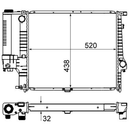 MAHLE MOTOR SU RADYATORU BMW M20 M40 M43 M50 E34 90 95 (17111737763)