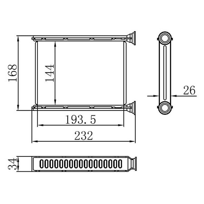 ORIS KALORİFER RADYATÖRÜ BRAZİNG FLUENCE 1.5 DCİ MGN III 08 144X193X26 OTO.-MEK. (271159831R)